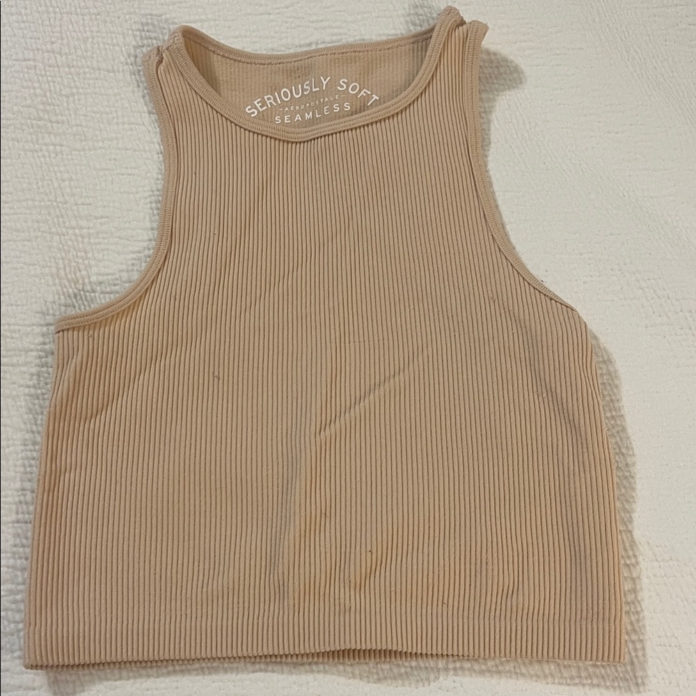 Seamless Ribbed Aeropostale Light Pink Tank Top